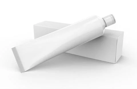 Toothpaste blank mockup Stock Illustration