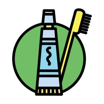 Toothpaste With Brush Stock Illustration