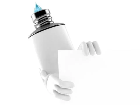 Toothpaste character behind wall Stock Illustration