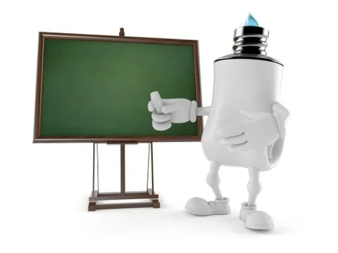 Toothpaste character with blank blackboard Stock Illustration
