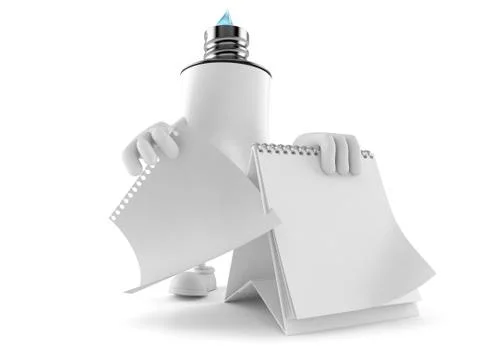 Toothpaste character with blank calendar Stock Illustration