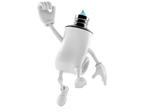 Toothpaste character jumping in joy Stock Illustration