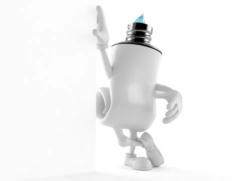 Toothpaste character leaning on wall Stock Illustration