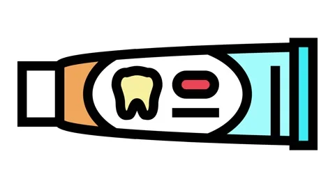 Toothpaste color icon animation 스톡 동영상 225002836