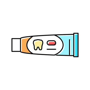 Toothpaste color icon vector illustration Stock Illustration