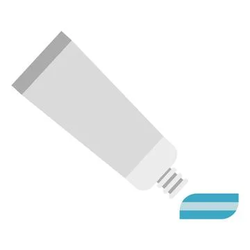 Toothpaste flat clipart vector illustration Stock Illustration