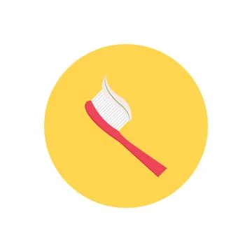 Toothpaste flat color icon 스톡 일러스트
