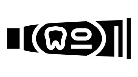 Toothpaste glyph icon animation 스톡 동영상 224819445