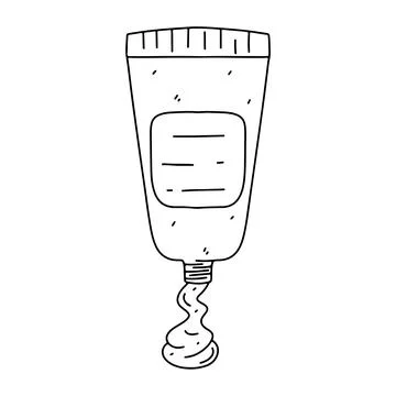 Toothpaste in hand drawn doodle style. Vector stock illustration isolated on Stock Illustration