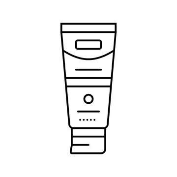 Toothpaste hygiene line icon vector illustration Stock Illustration