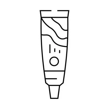 Toothpaste hygiene line icon vector illustration Stock Illustration