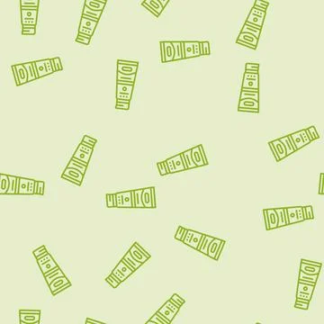 Toothpaste hygiene line seamless pattern Stock Illustration