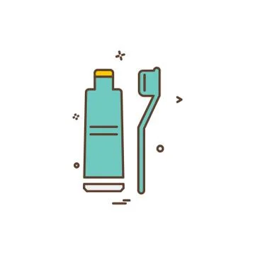 Toothpaste icon design vector Stock Illustration