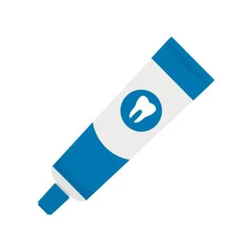 Toothpaste icon in flat style Stock Illustration