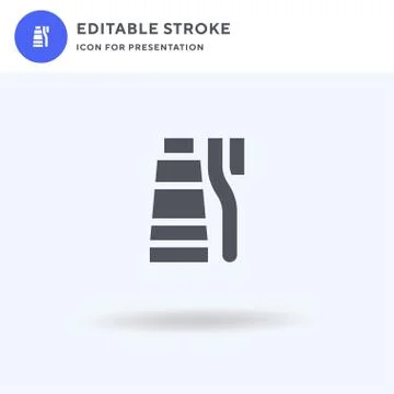 Toothpaste icon vector, filled flat sign, solid pictogram isolated on white Stock Illustration
