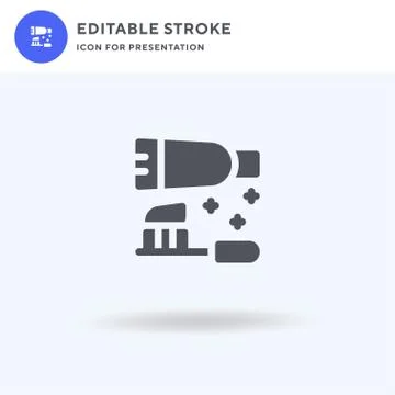 Toothpaste icon vector, filled flat sign, solid pictogram isolated on white Stock Illustration
