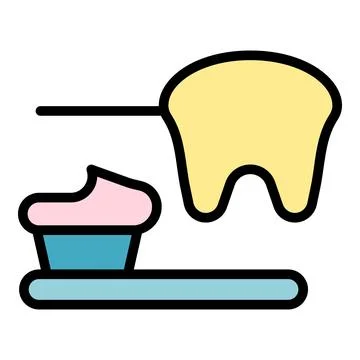 Toothpaste icon vector flat Illustrazione stock
