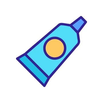 Toothpaste icon vector. Isolated contour symbol illustration イラスト素材