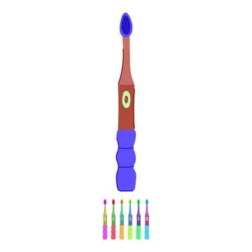 Toothpaste kid toothbrush vector cartoon graphic Stock Illustration