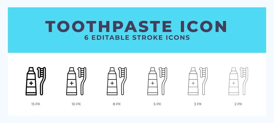 Toothpaste line icon. Thin line. Bold line. Vector illustration. イラスト素材