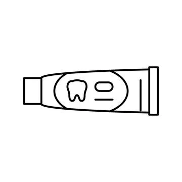 Toothpaste line icon vector illustration Stock Illustration