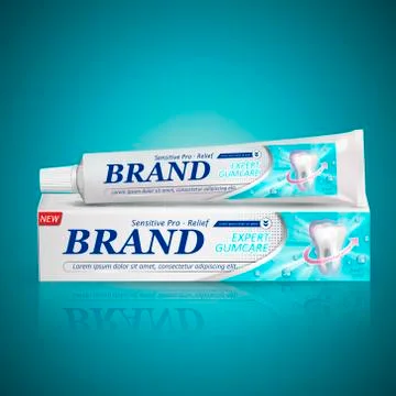 Toothpaste package design Illustrazione stock