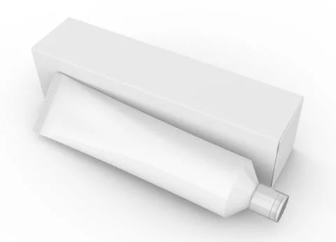 Toothpaste package mockup Stock Illustration