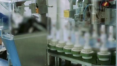 Toothpaste production on the conveyor Stock Footage 85191888