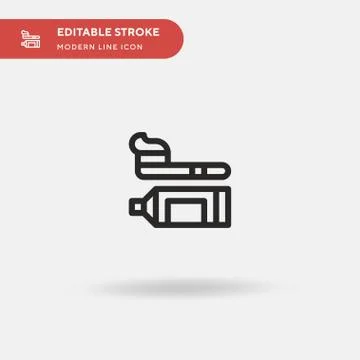 Toothpaste Simple vector icon. Illustration symbol design template for web mo 스톡 일러스트