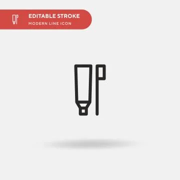 Toothpaste Simple vector icon. Illustration symbol design template for web mo 스톡 일러스트