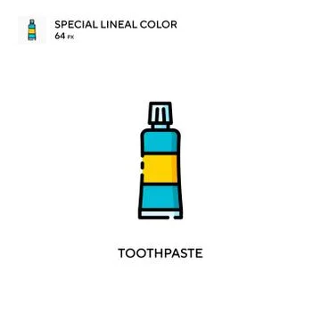 Toothpaste Special lineal color icon. Illustration symbol design template for Stock Illustration