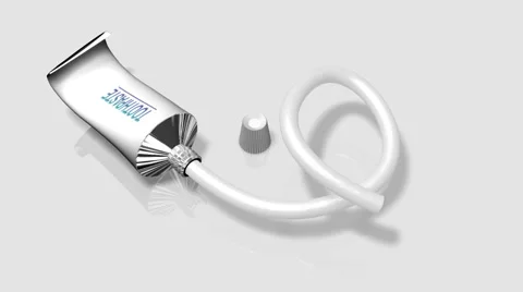 Toothpaste Squeeze Animation HD Stock Footage 2360088