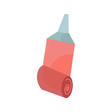 Toothpaste for tooth vector illustration icon. Hygiene care dental tube and c Stock Illustration