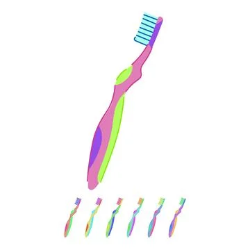 Toothpaste toothbrush dental vector cartoon graphic Illustrazione stock