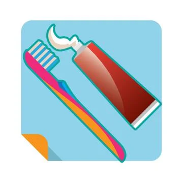 Toothpaste On Toothbrush Stock Illustration
