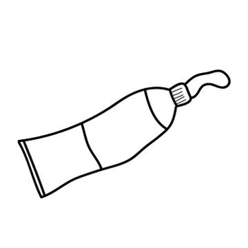 Toothpaste tube cartoon Stock Illustration