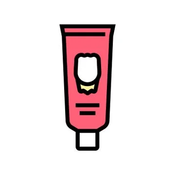 Toothpaste tube color icon vector illustration Stock Illustration