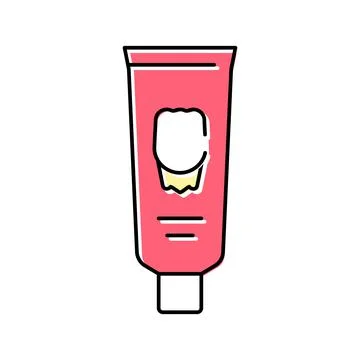 Toothpaste tube color icon vector illustration 스톡 일러스트