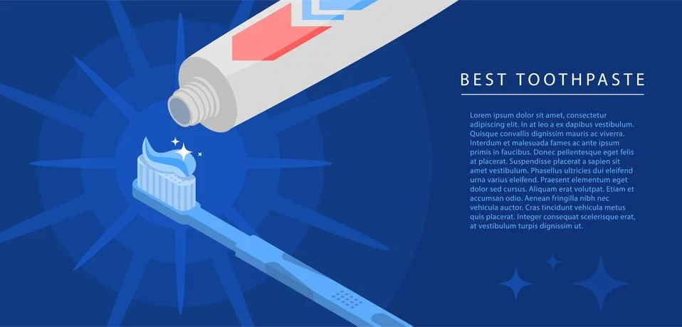 Toothpaste tube concept background, isometric style Stock Illustration