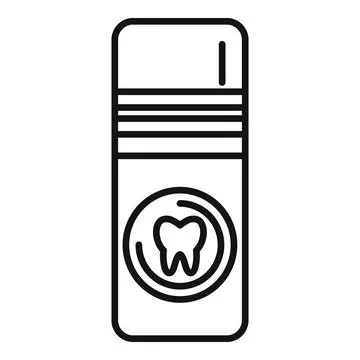 Toothpaste tube containing fluoride for protecting and cleaning teeth Stock Illustration