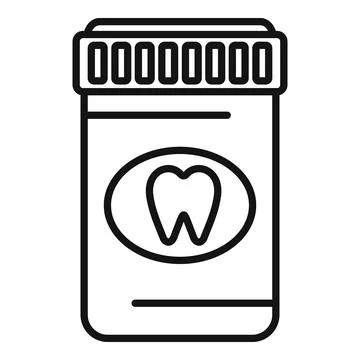 Toothpaste tube containing tooth icon showing dental care product Stock Illustration