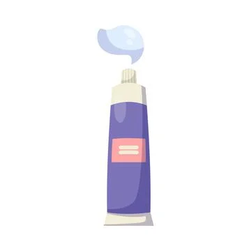 Toothpaste Tube as Dentistry Element and Object for Oral Care Vector 스톡 일러스트