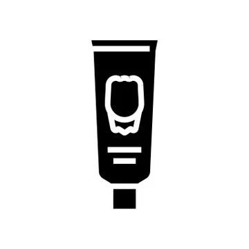 Toothpaste tube glyph icon vector illustration Stock Illustration