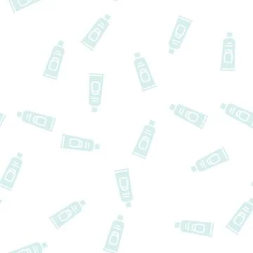 Toothpaste tube glyph seamless pattern Illustrazione stock