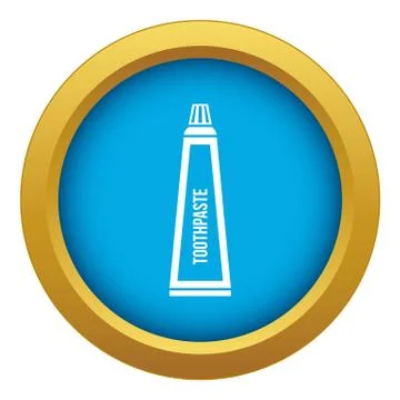 Toothpaste in tube icon blue vector isolated Stock Illustration