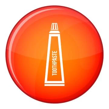 Toothpaste in tube icon, flat style Illustrazione stock