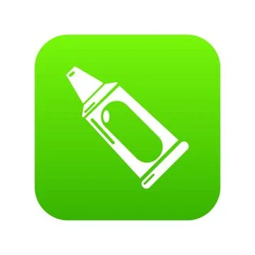 Toothpaste tube icon green vector 스톡 일러스트