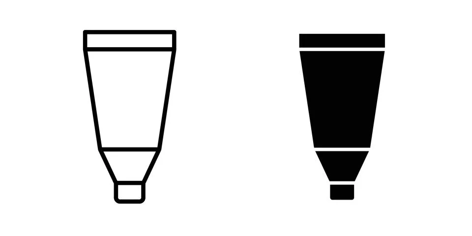 Toothpaste tube icon vector, illustration icon set Stock Illustration