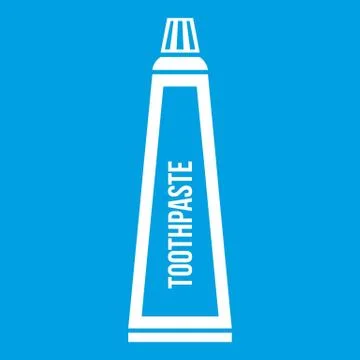 Toothpaste in tube icon white Illustrazione stock