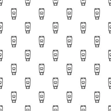 Toothpaste tube icons creating seamless pattern Stock Illustration